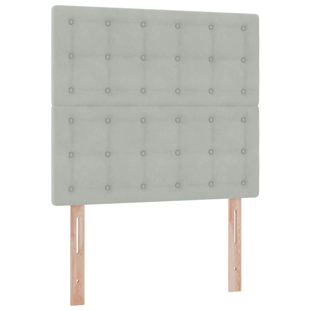 Krevet s madracem i skladištem Svijetlo siva 100 x 200 cm