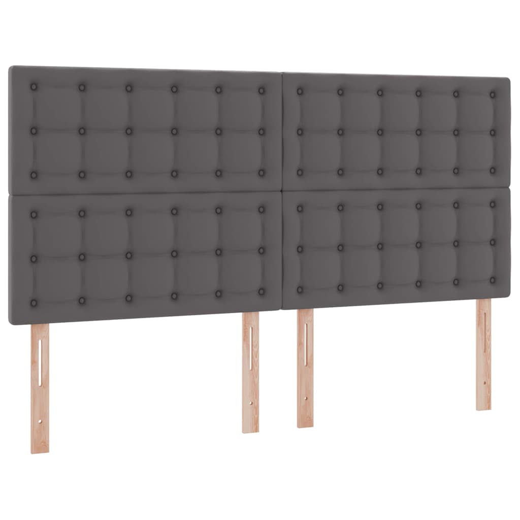 Krevet s madracem i skladištem Siva 180 x 200 cm Lažna koža