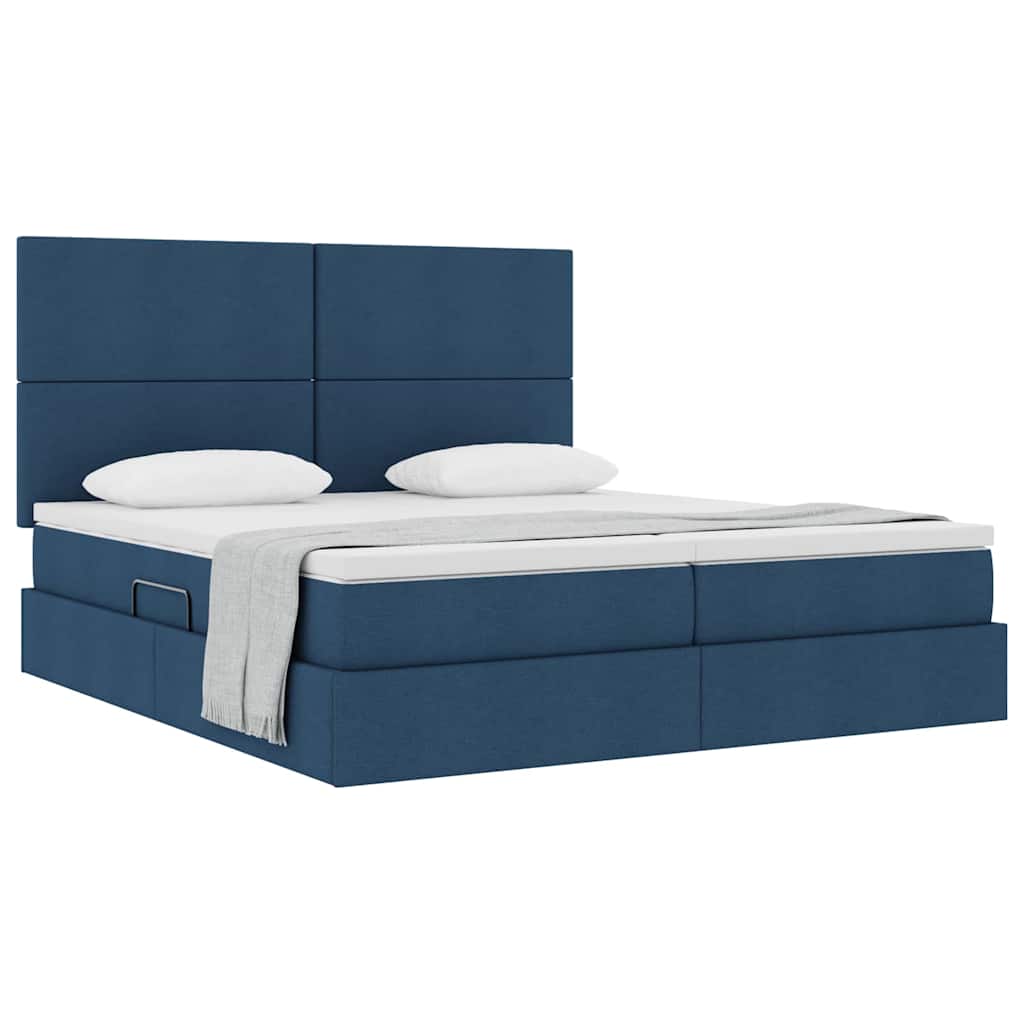 Krevet s od storage s madracem Plava 180 x 200 cm Lažna koža