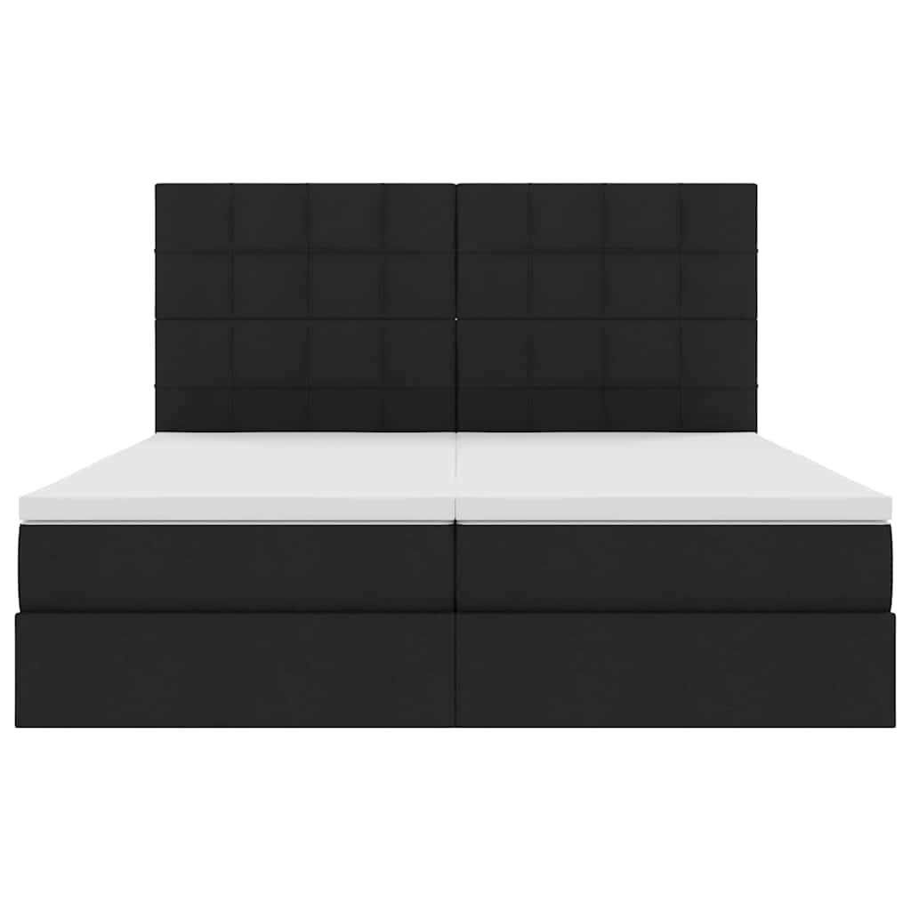 Krevet s od storage s madracem Crna 180 x 200 cm Lažna koža