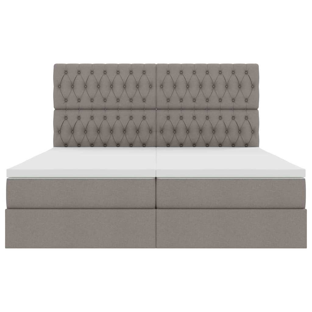 Krevet s od storage Sivo-smeđa 180 x 200 cm Lažna koža