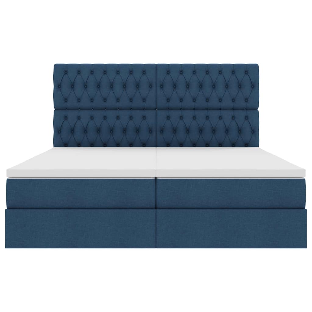 Krevet s od storage s madracem Plava 180 x 200 cm Lažna koža