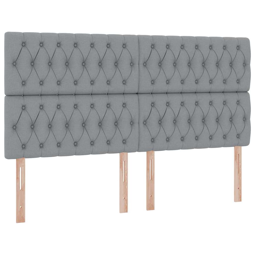 Krevet s od storage Svijetlo siva 200 x 200 cm Lažna koža