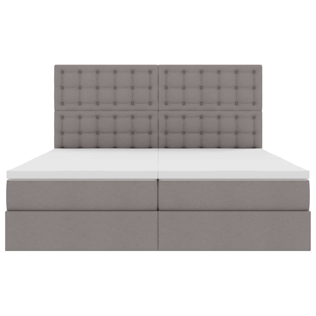 Krevet s od storage Sivo-smeđa 180 x 200 cm Lažna koža