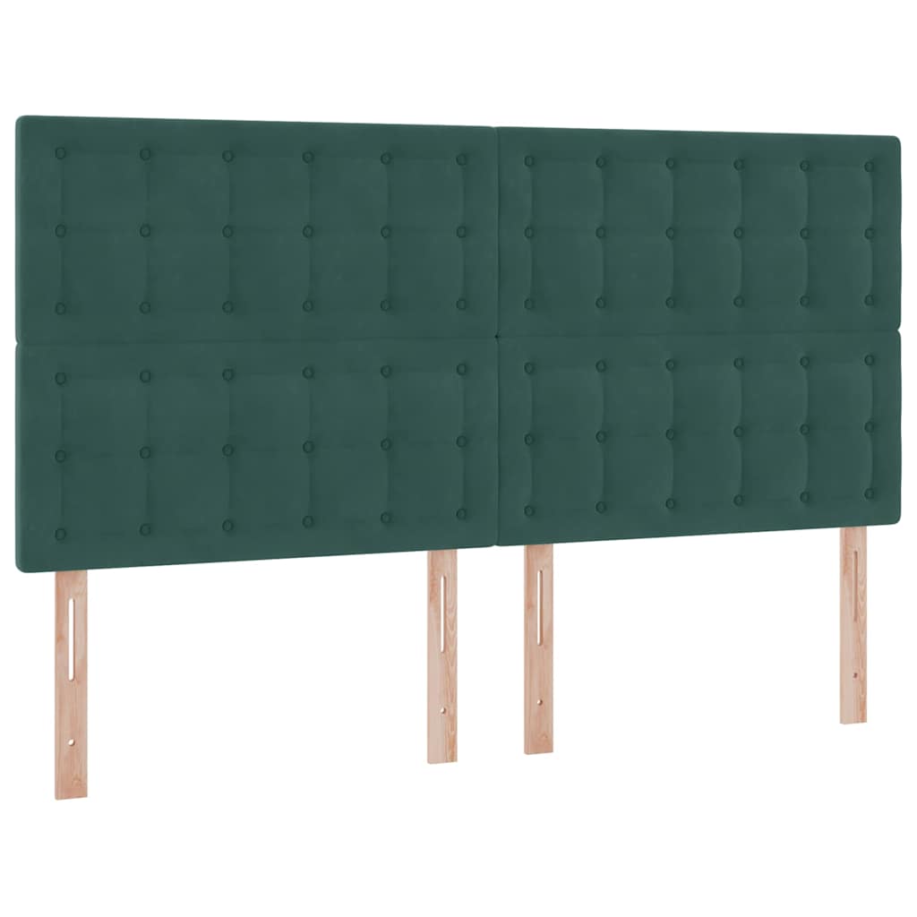 Krevet s od storage s madracem Tamnozelena 180 x 200 cm Baršun