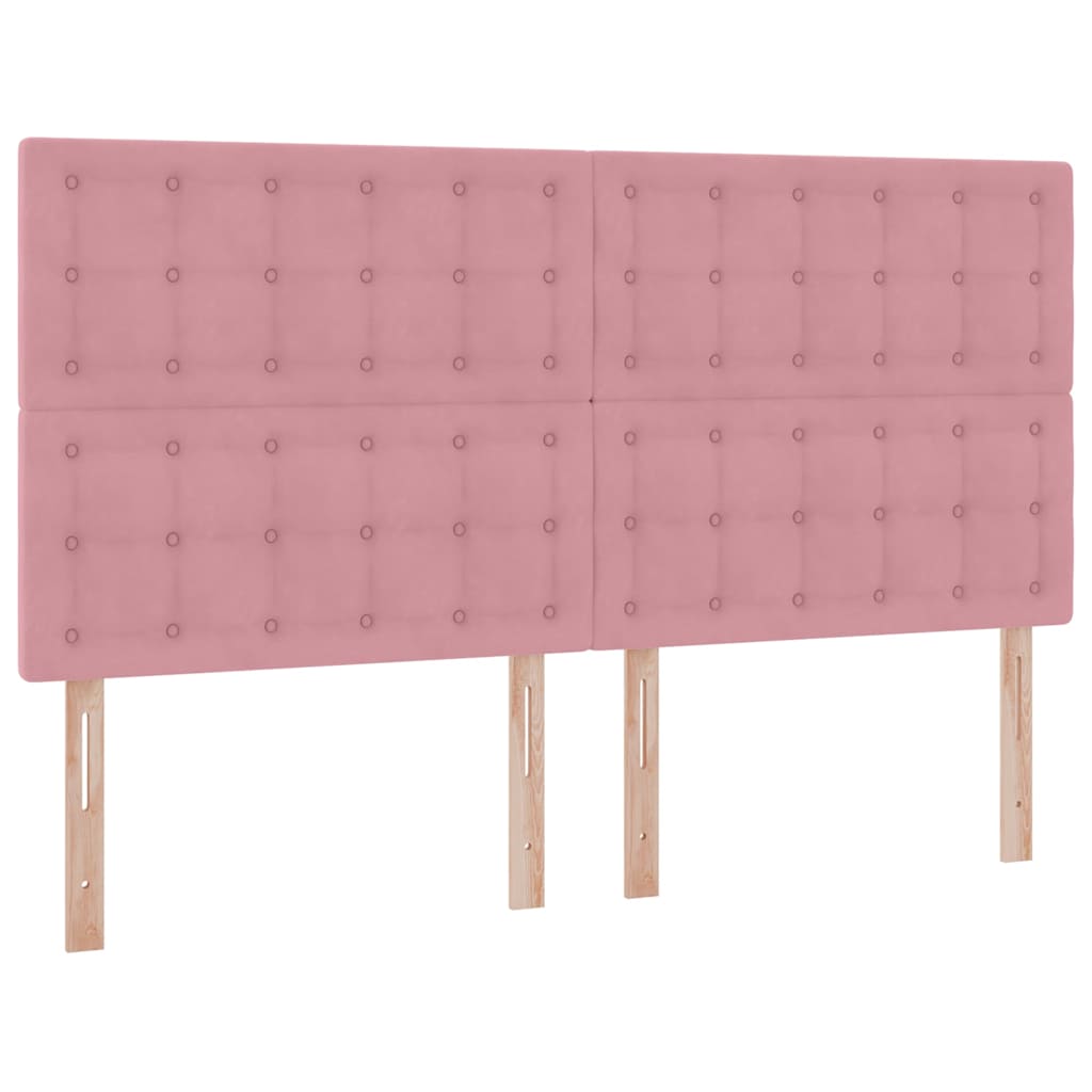 Krevet s od storage s madracem Ružičasta 200 x 200 cm Baršun