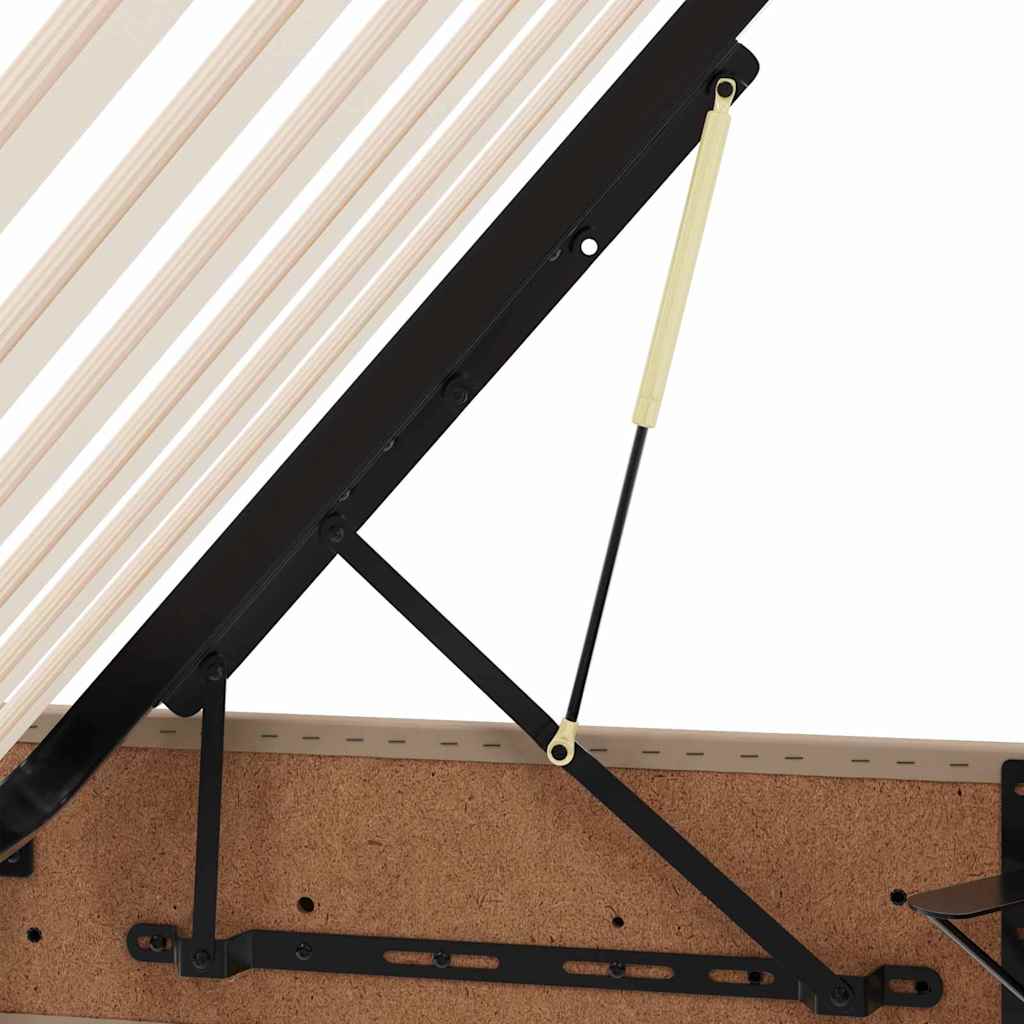 Krevet s prostorom za pohranu s LED-om Kapućino 90 x 190 cm
