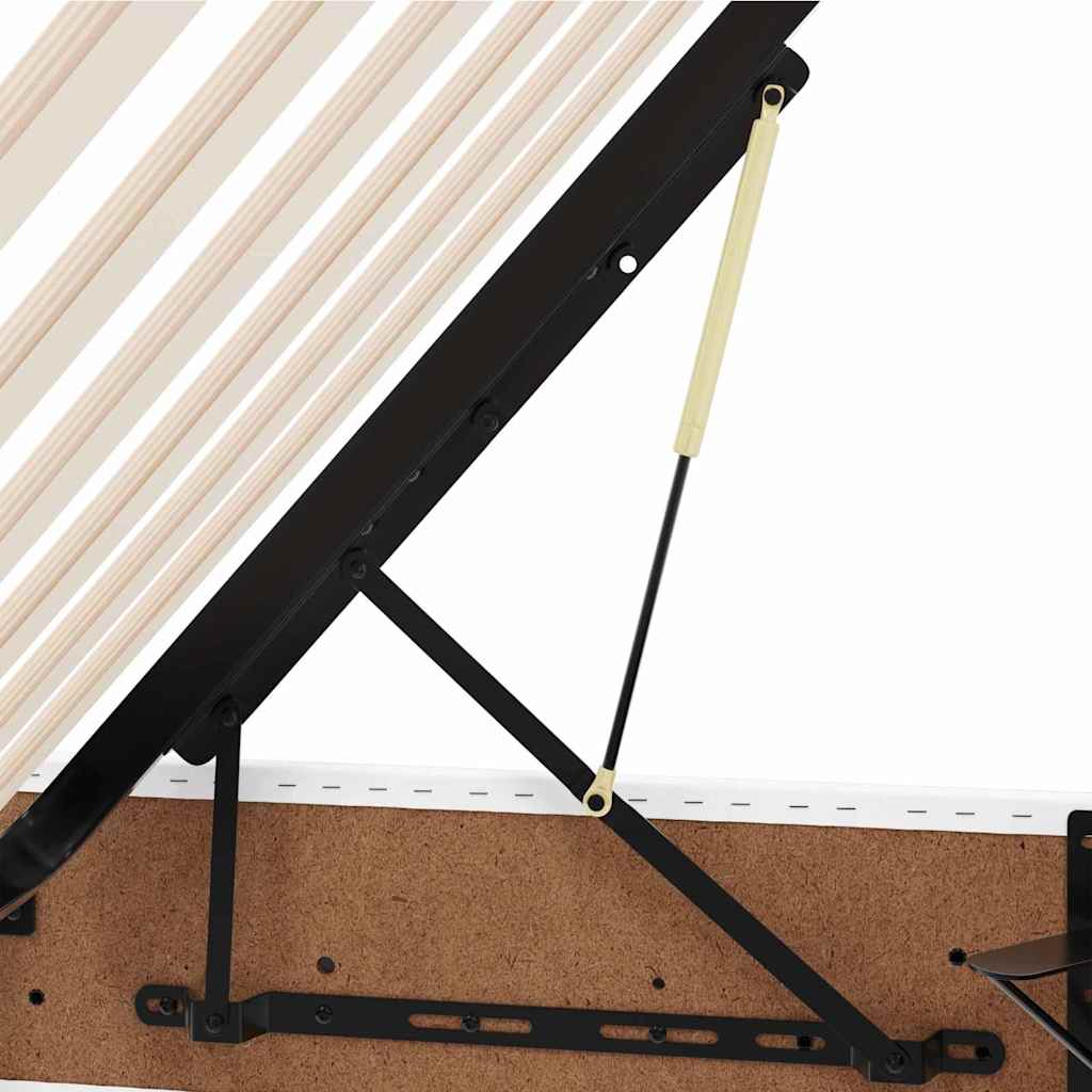 Krevet s prostorom za pohranu s LED-om Čista bijela 90 x 200 cm