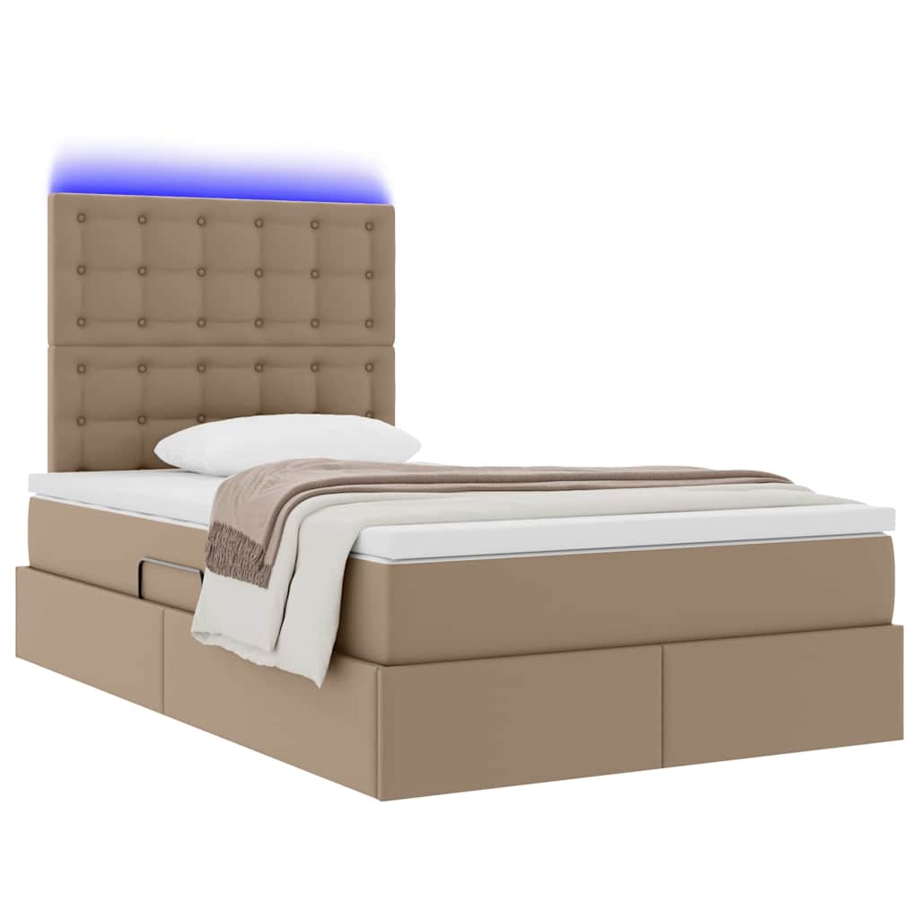 Krevet s prostorom za pohranu s LED-om Kapućino 120 x 200 cm