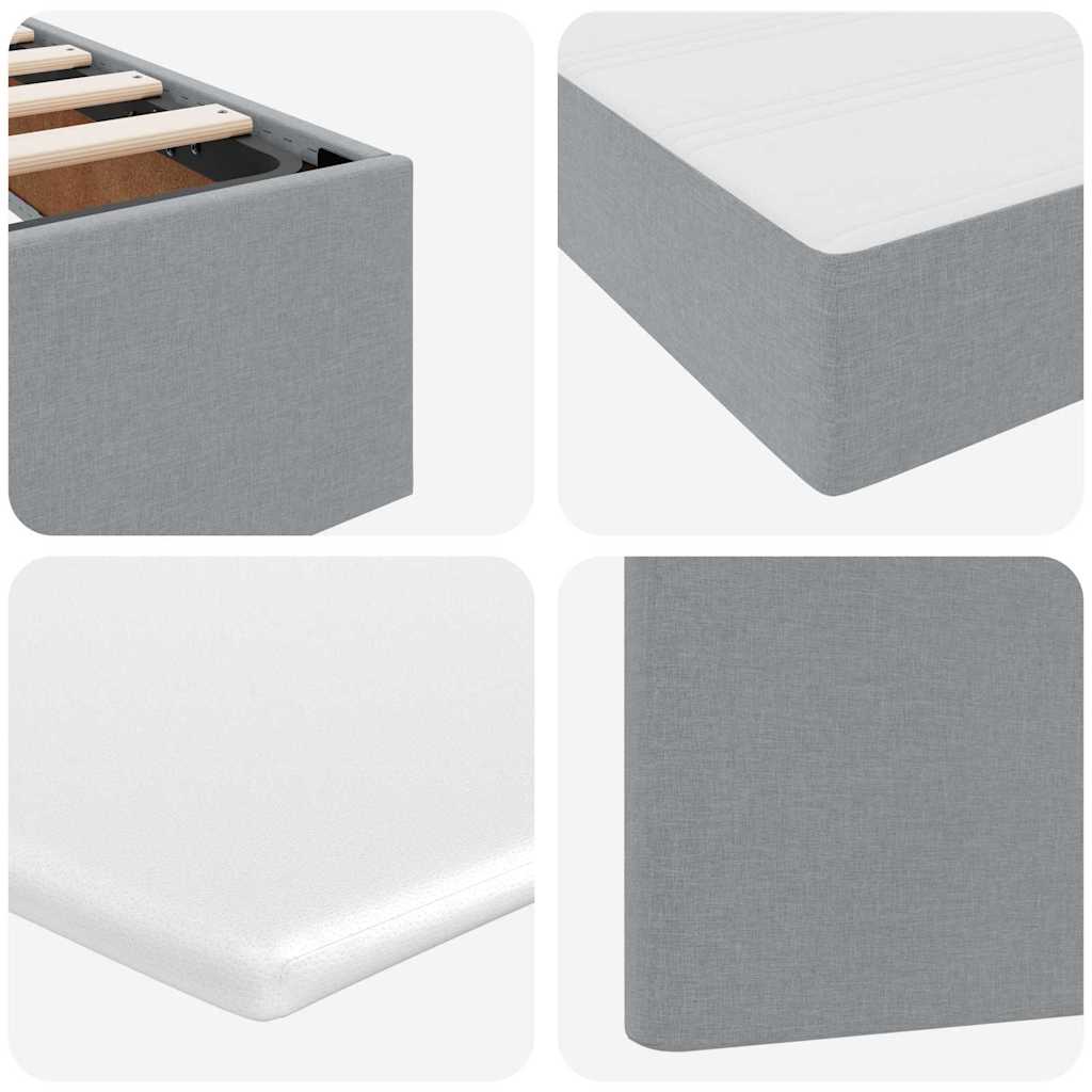 LED krevet za pohranu s madracem Svjetlosiva 120 x 190 cm