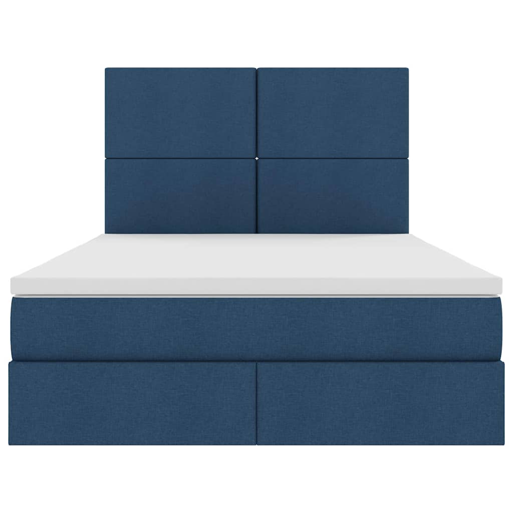 Krevet s prostorom za pohranu s LED-om Plava 140 x 190 cm