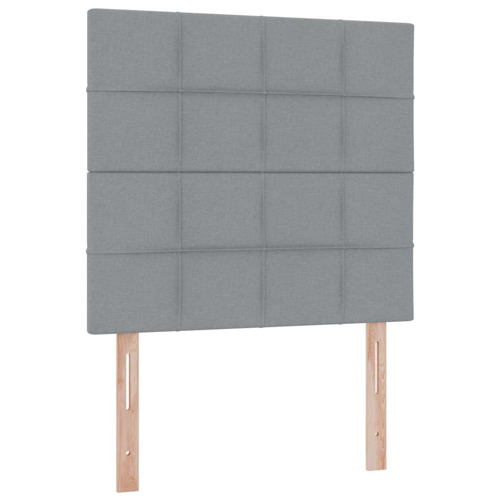 LED krevet za pohranu s madracem Svjetlosiva 90 x 190 cm