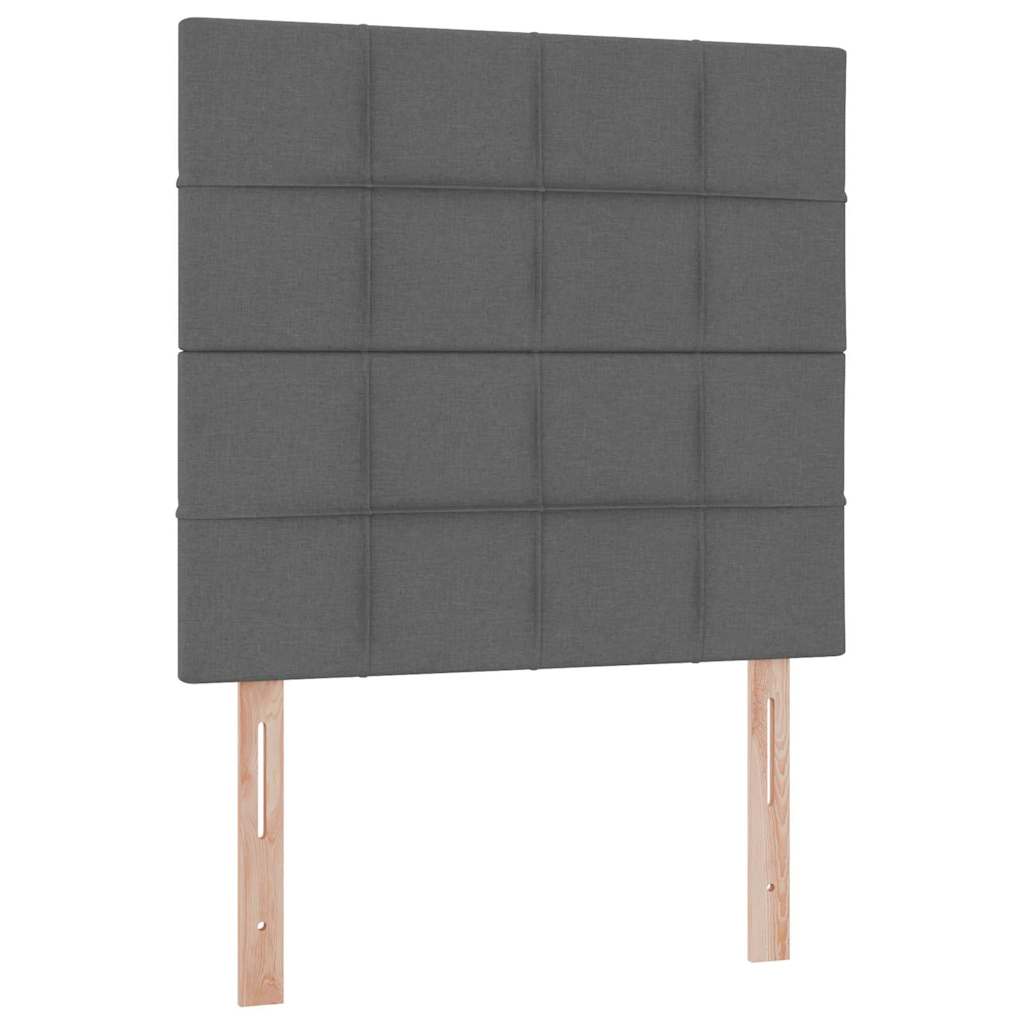 Krevet s prostorom za pohranu s LED-om Tamno siva 90 x 190 cm