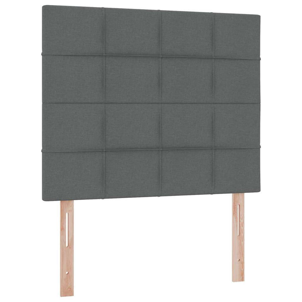 Krevet s prostorom za pohranu s LED-om Tamno siva 120 x 190 cm