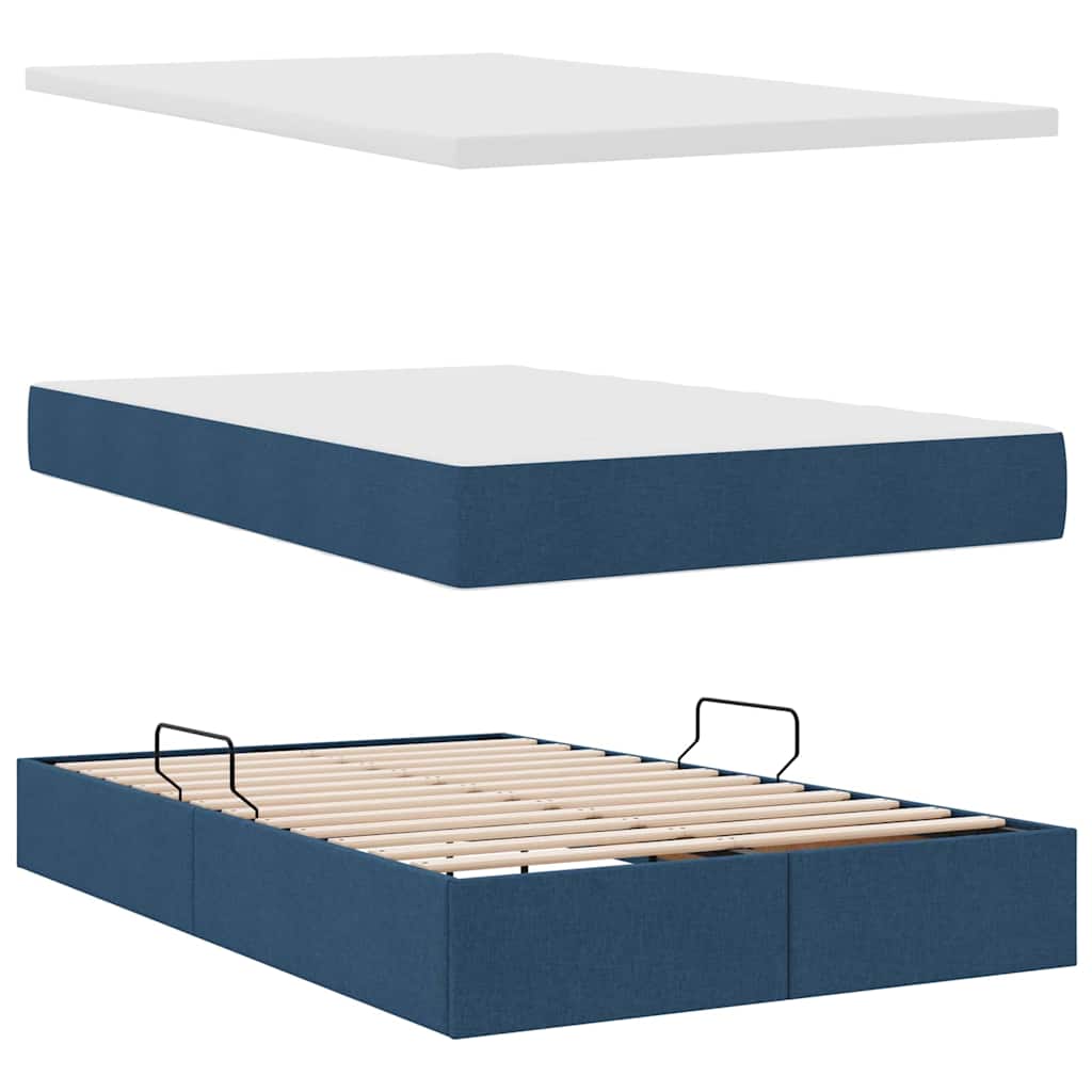 Krevet s prostorom za pohranu s LED-om Plava 120 x 190 cm