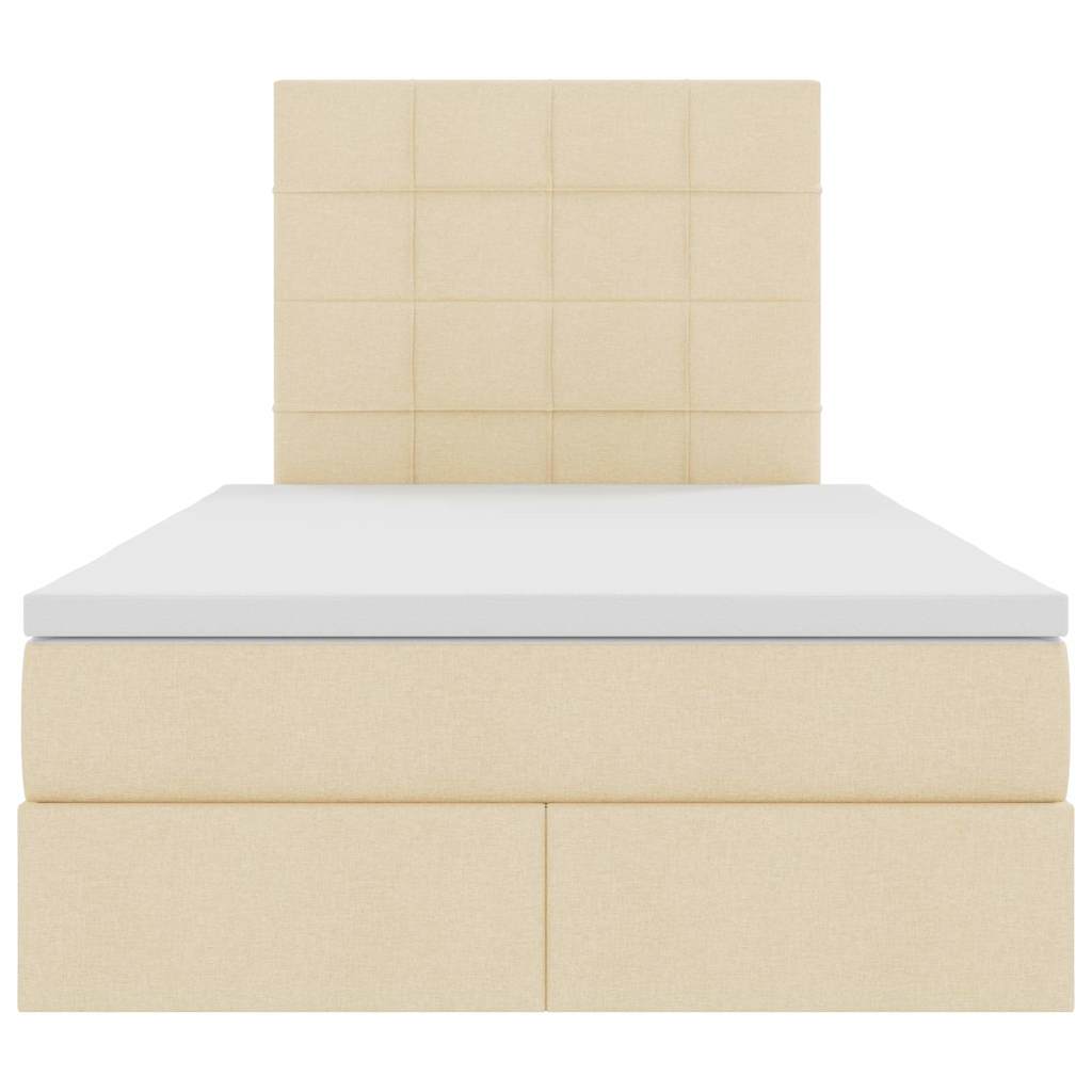 Krevet s prostorom za pohranu s LED-om Krema 120 x 200 cm