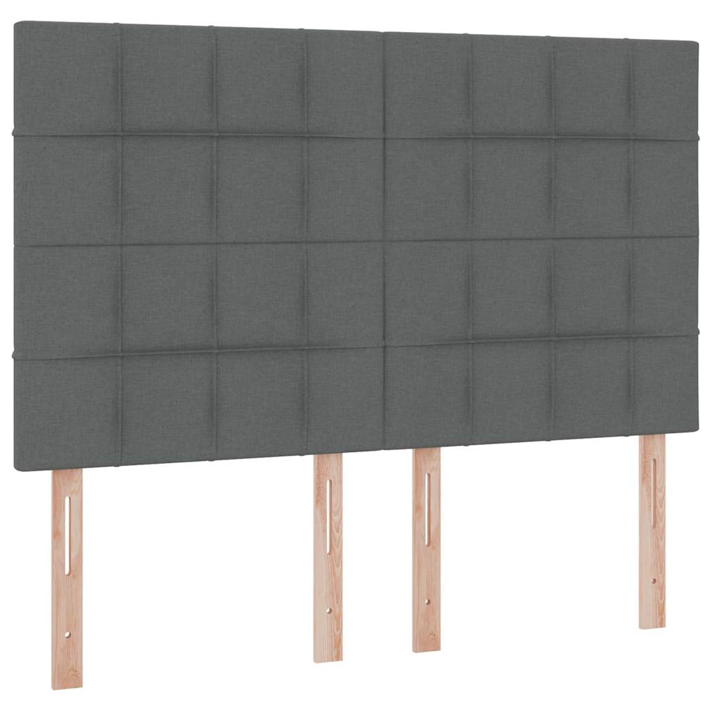 Krevet s prostorom za pohranu s LED-om Tamno siva 140 x 200 cm