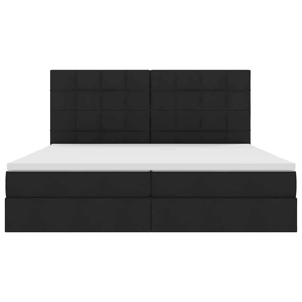 Krevet s prostorom za pohranu s LED-om Crna 200 x 200 cm
