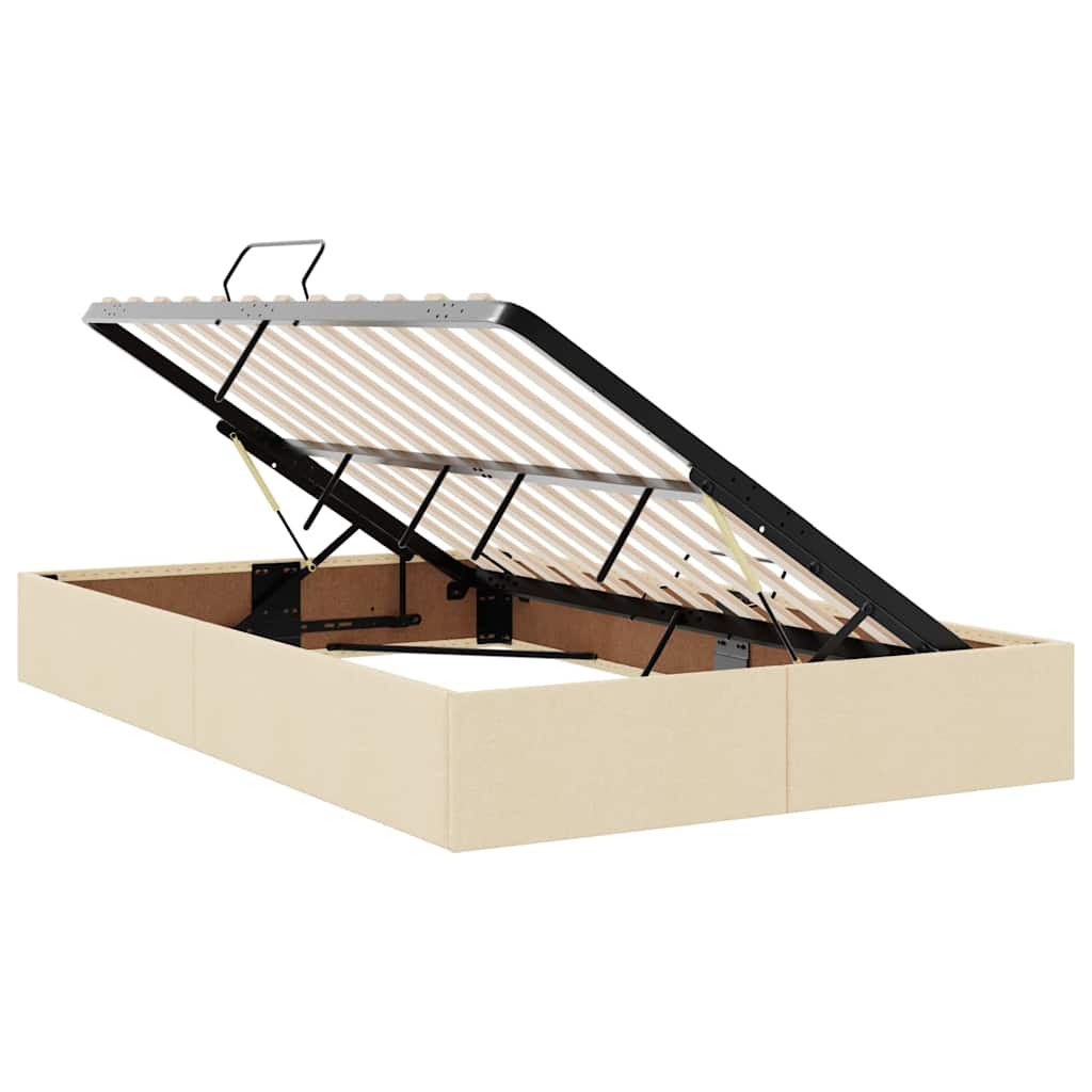 Krevet s prostorom za pohranu s LED-om Krema 120 x 190 cm