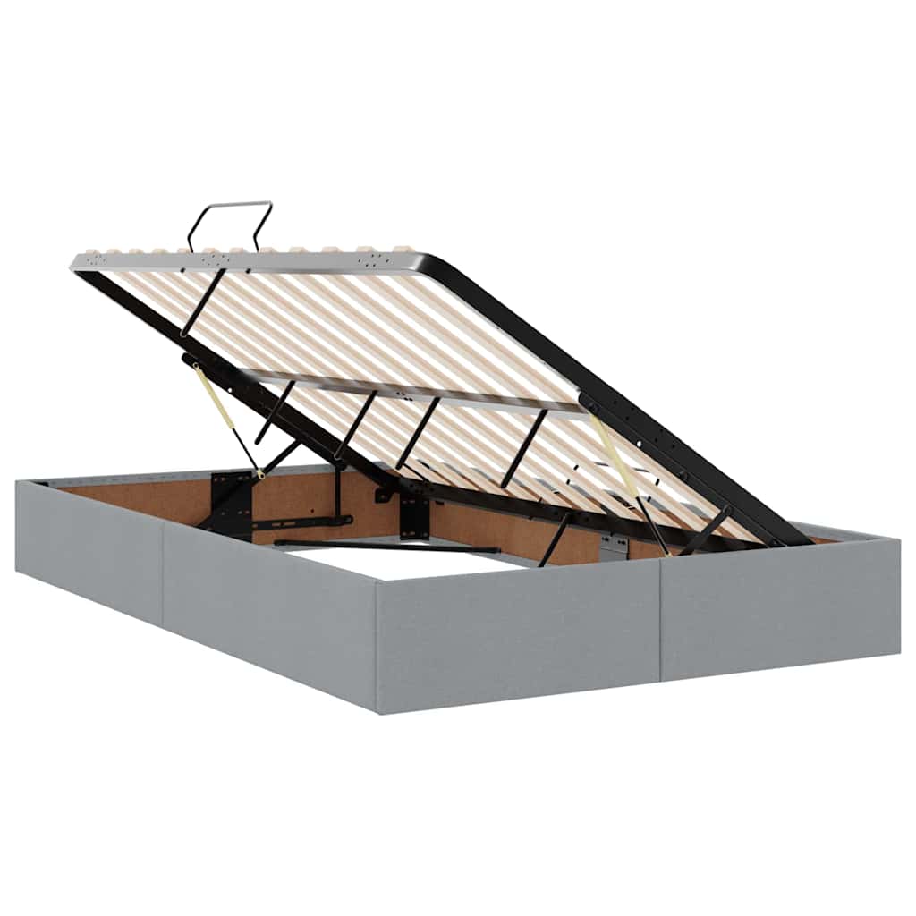 LED krevet za pohranu s madracem Svjetlosiva 120 x 200 cm