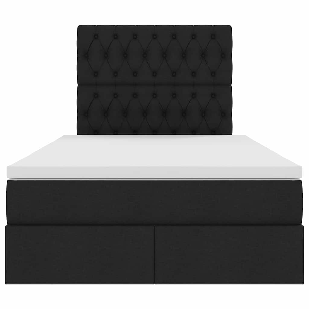 Krevet s prostorom za pohranu s LED-om Crna 120 x 200 cm