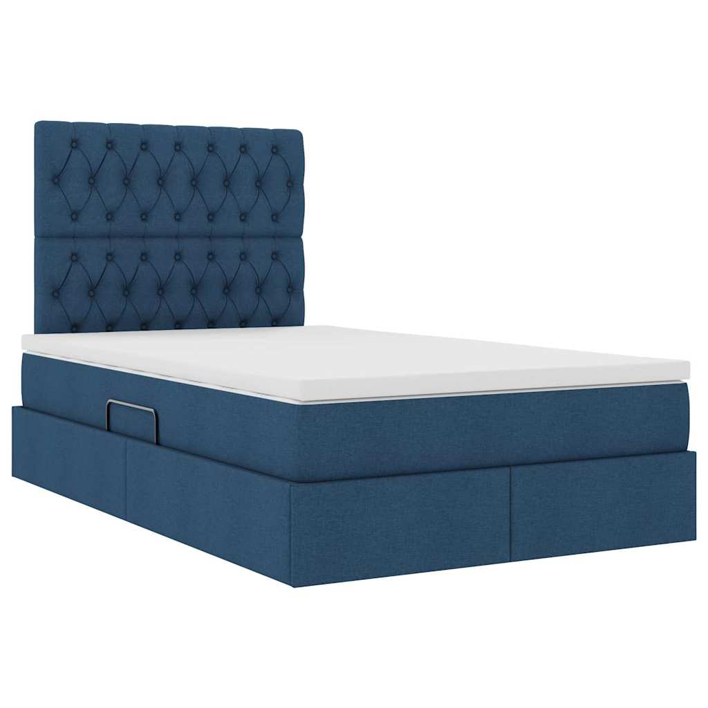 Krevet s prostorom za pohranu s LED-om Plava 120 x 200 cm