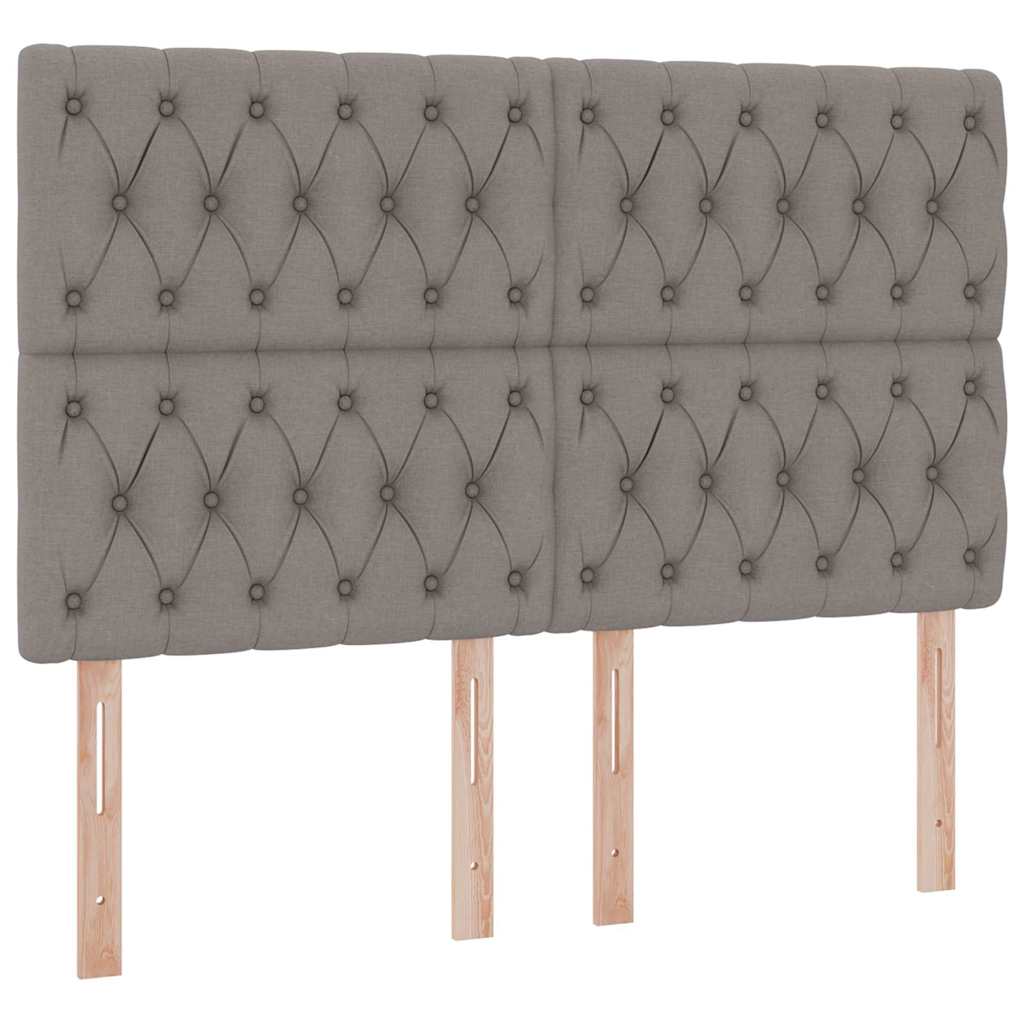 Krevet s prostorom za pohranu s LED-om Sivo-smeđa 140 x 200 cm