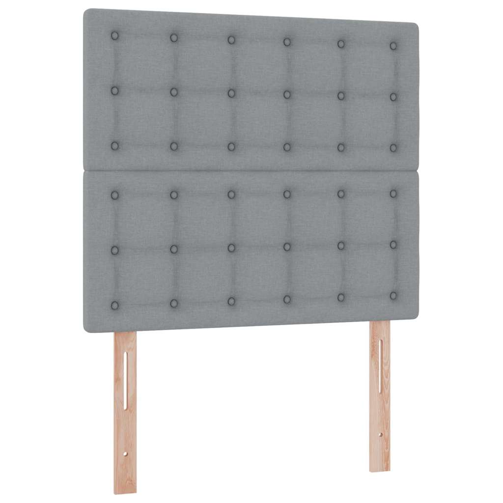 LED krevet za pohranu s madracem Svjetlosiva 100 x 200 cm
