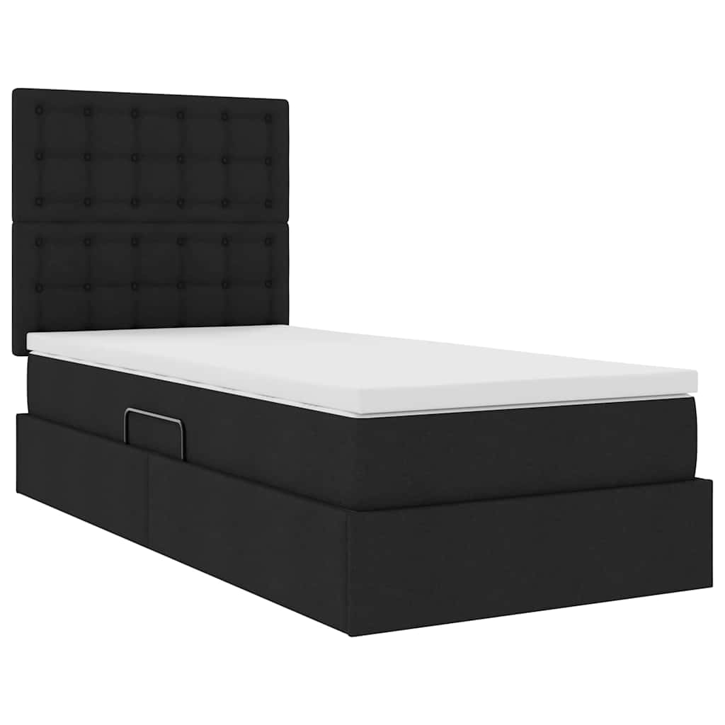 Krevet s prostorom za pohranu s LED-om Crna 100 x 200 cm