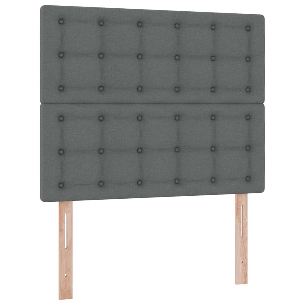 Krevet s prostorom za pohranu s LED-om Tamno siva 120 x 200 cm
