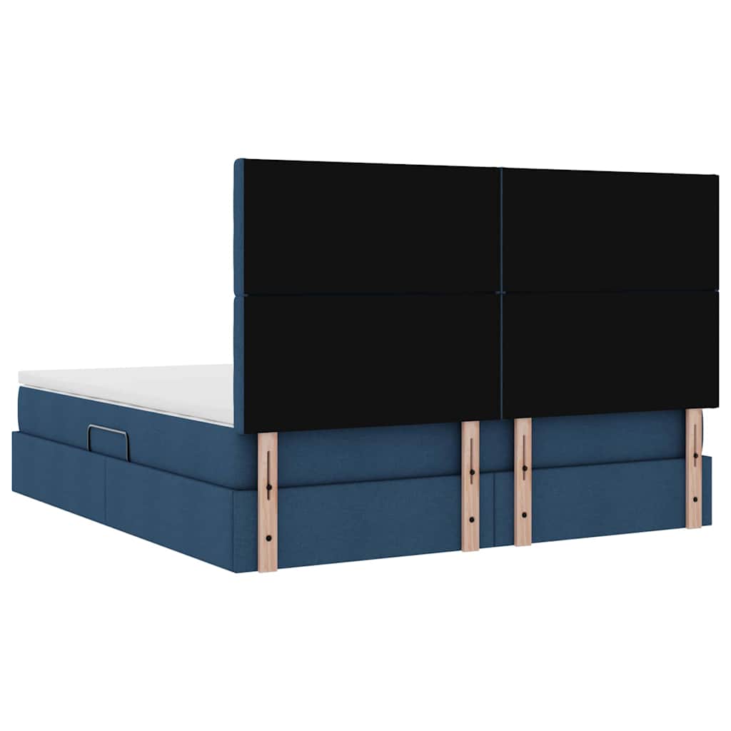 Krevet s prostorom za pohranu s LED-om Plava 160 x 200 cm