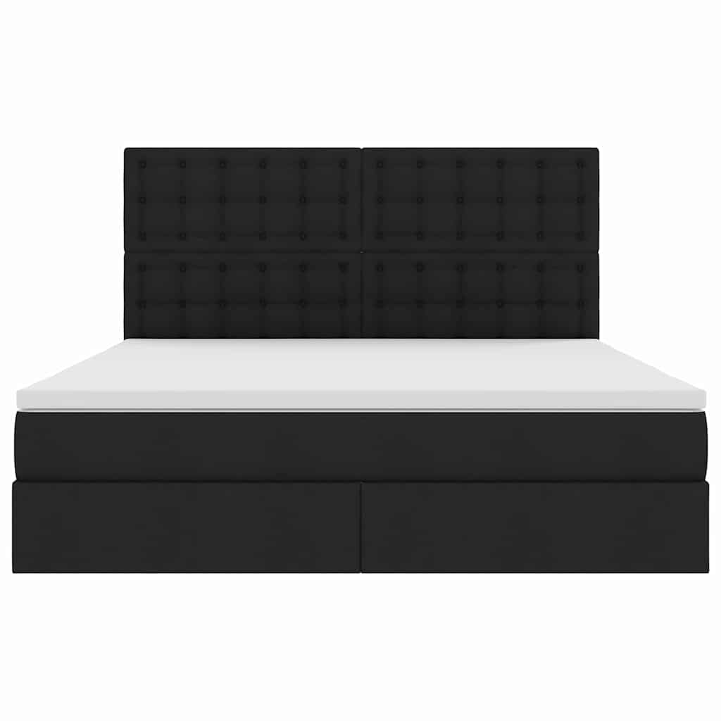 Krevet s prostorom za pohranu s LED-om Crna 180 x 200 cm