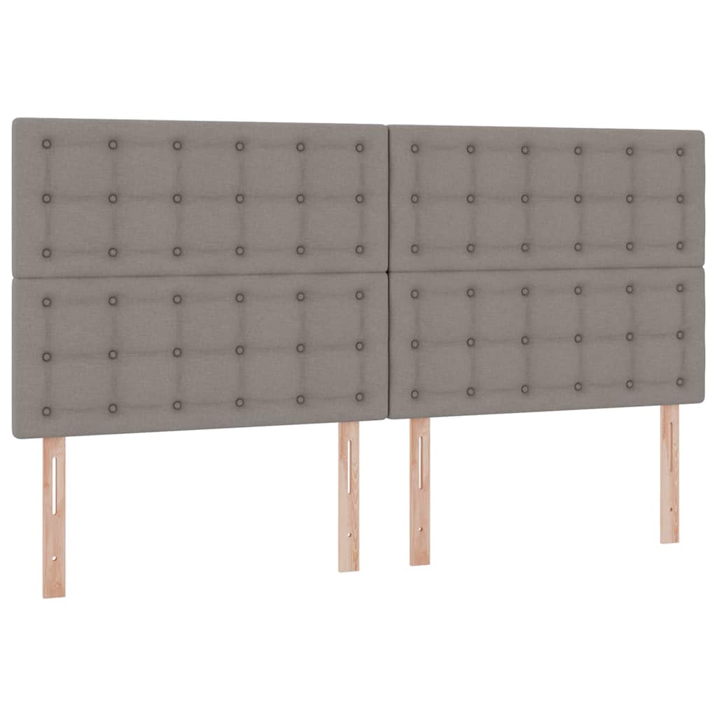 Krevet s prostorom za pohranu s LED-om Sivo-smeđa 200 x 200 cm