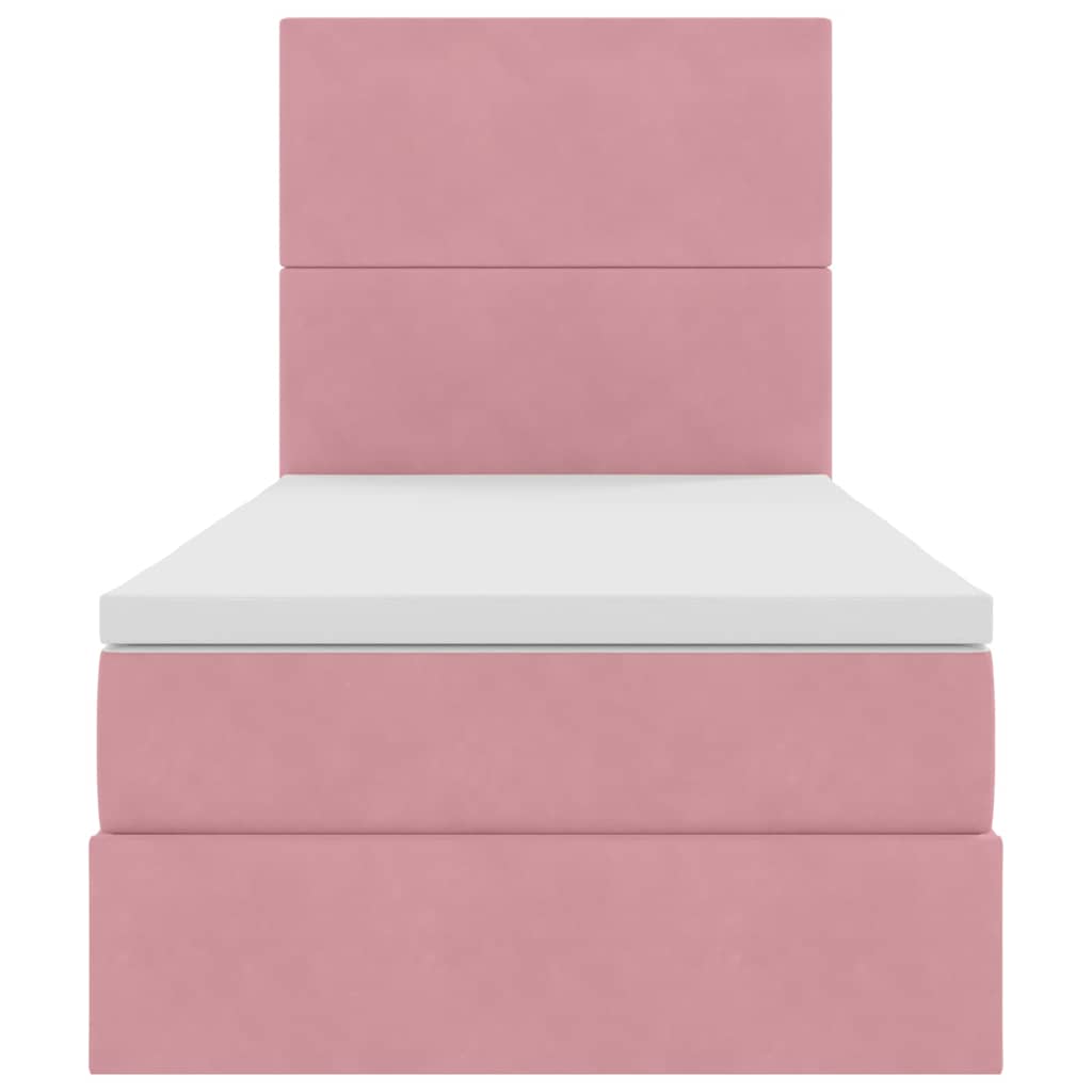 Krevet s prostorom za pohranu s LED-om Ružičasta 90 x 190 cm