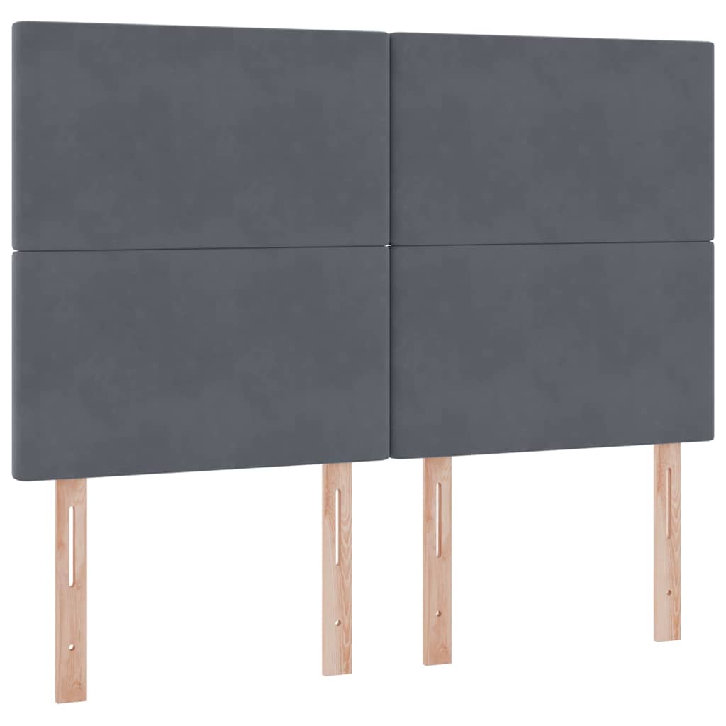 Krevet s prostorom za pohranu s LED-om Tamno siva 140 x 200 cm