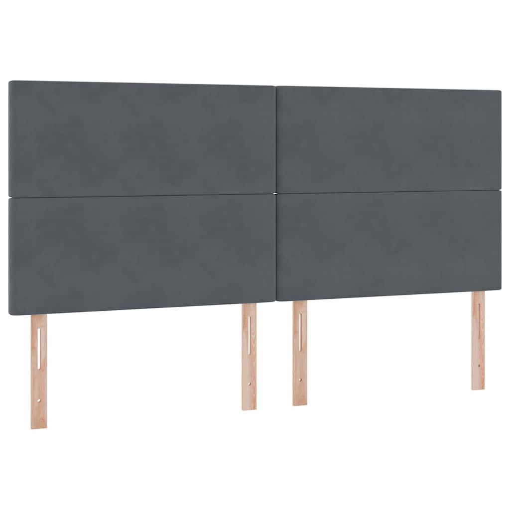 Krevet s prostorom za pohranu s LED-om Tamno siva 200 x 200 cm