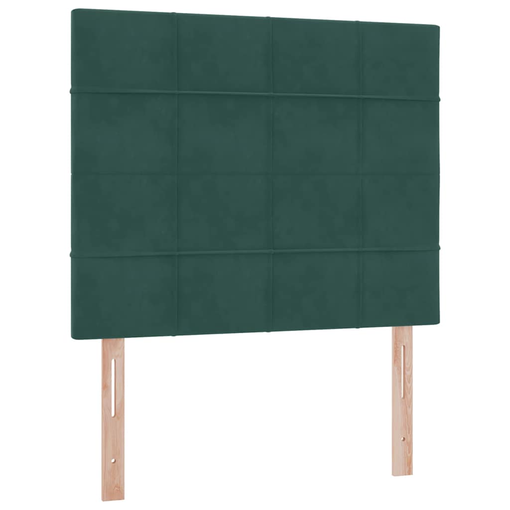 Krevet s prostorom za pohranu s LED-om Tamnozelena 120 x 200 cm