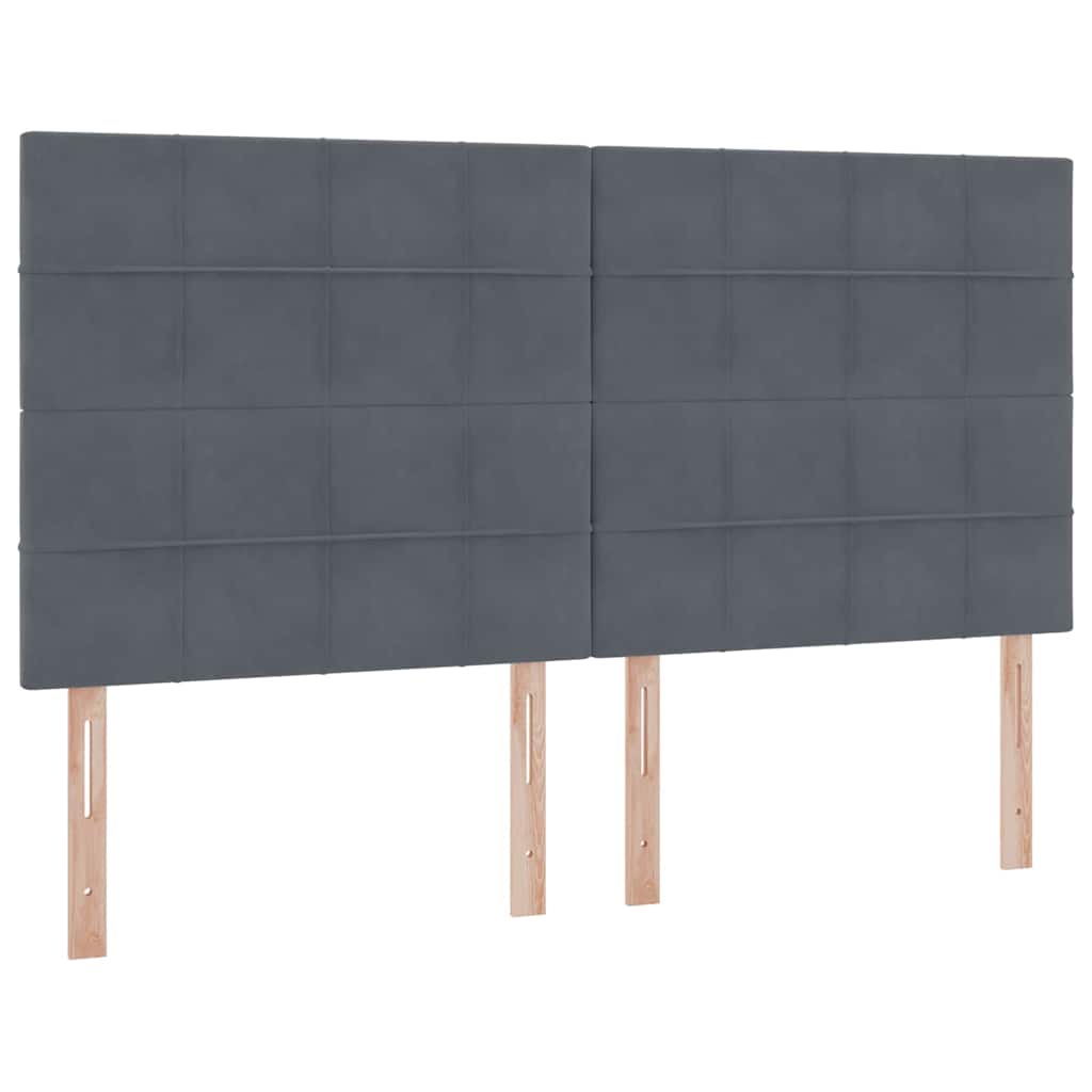 Krevet s prostorom za pohranu s LED-om Tamno siva 180 x 200 cm