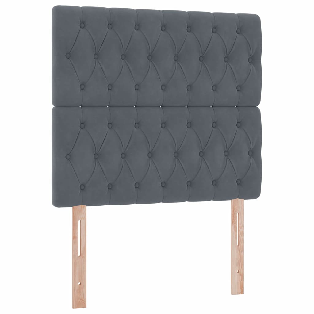 Krevet s prostorom za pohranu s LED-om Tamno siva 90 x 200 cm