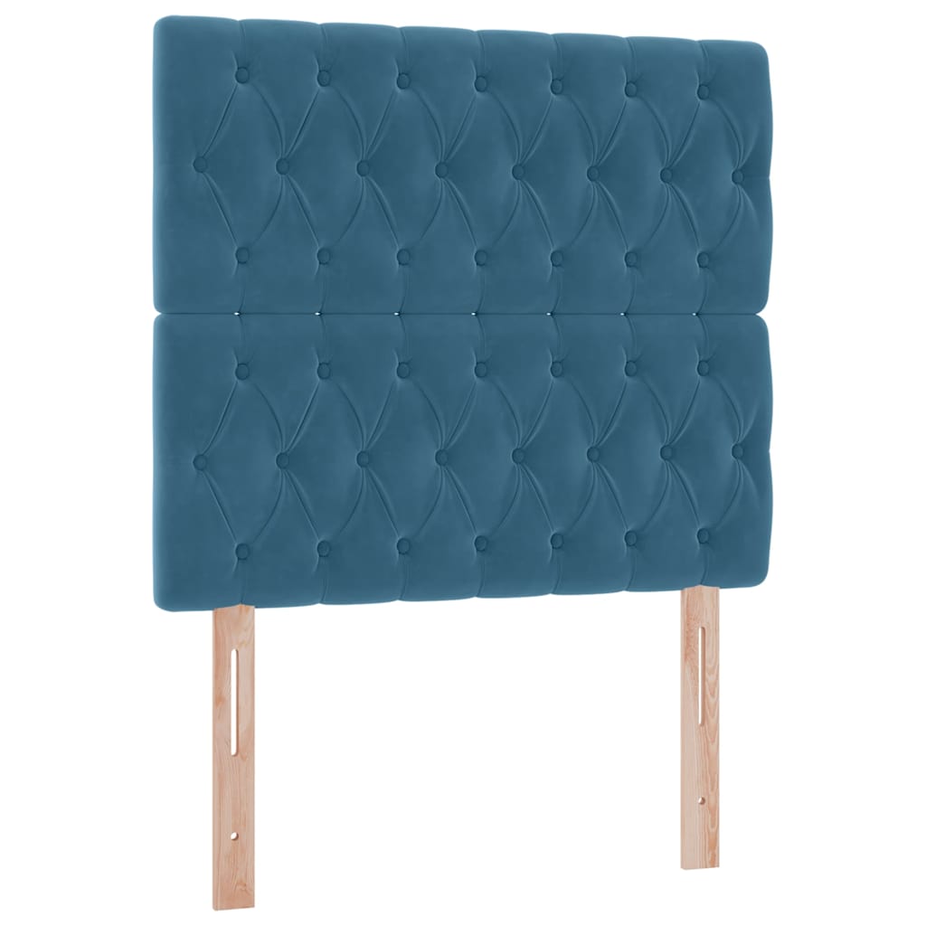 Krevet s prostorom za pohranu s LED-om Tamno plava 100 x 200 cm