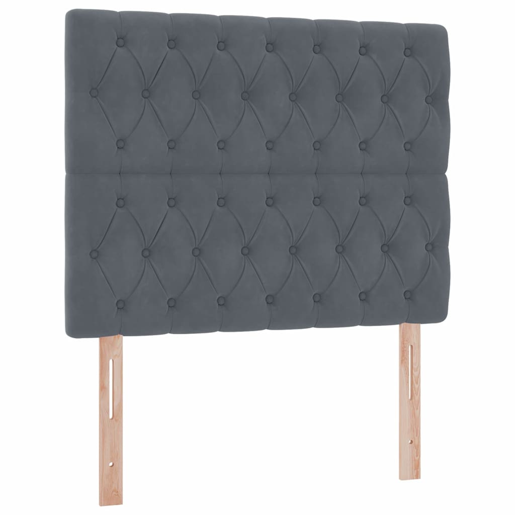 Krevet s prostorom za pohranu s LED-om Tamno siva 120 x 200 cm