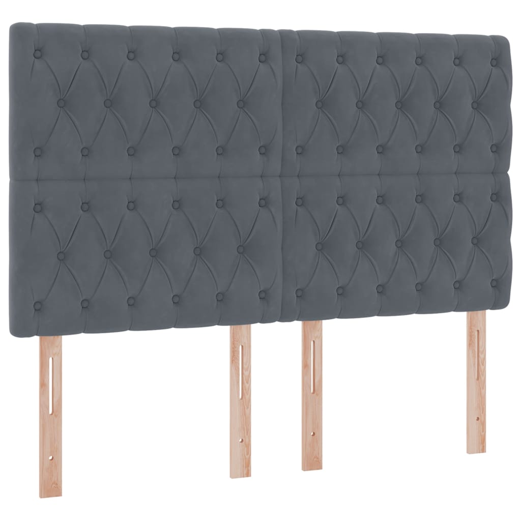 Krevet s prostorom za pohranu s LED-om Tamno siva 140 x 190 cm