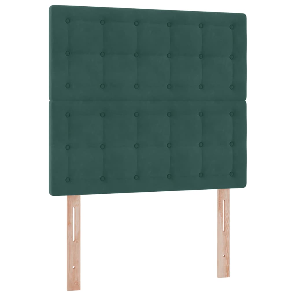 Krevet s prostorom za pohranu s LED-om Tamnozelena 100 x 200 cm