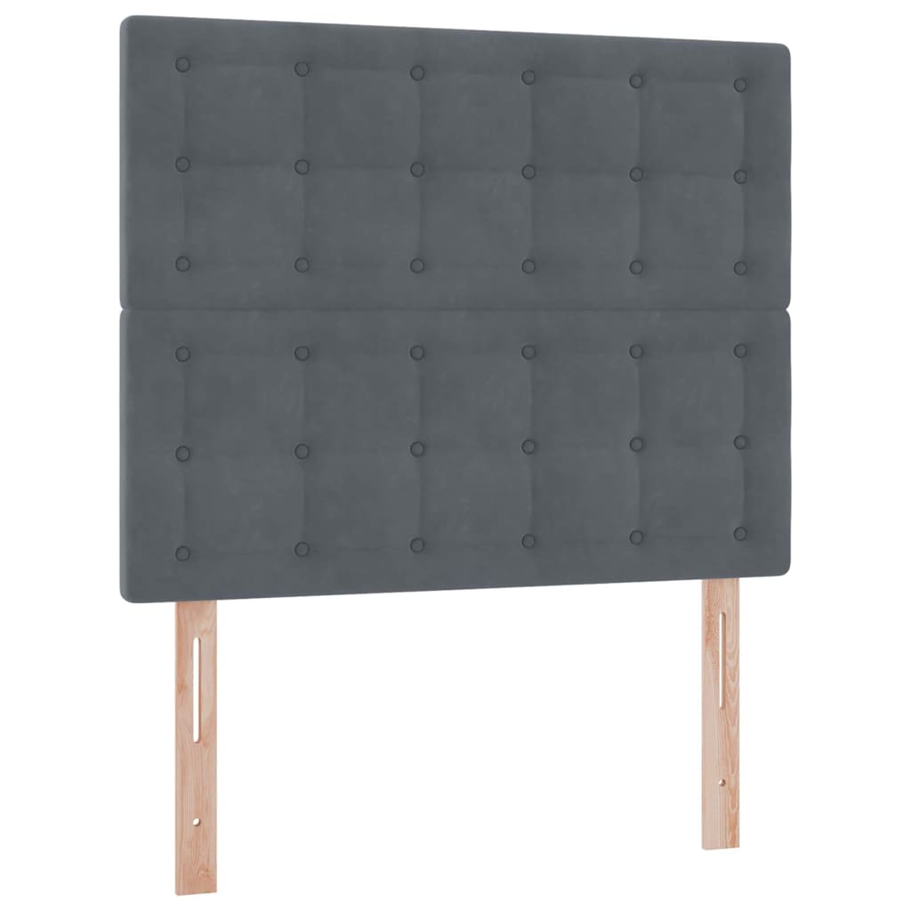 Krevet s prostorom za pohranu s LED-om Tamno siva 120 x 200 cm