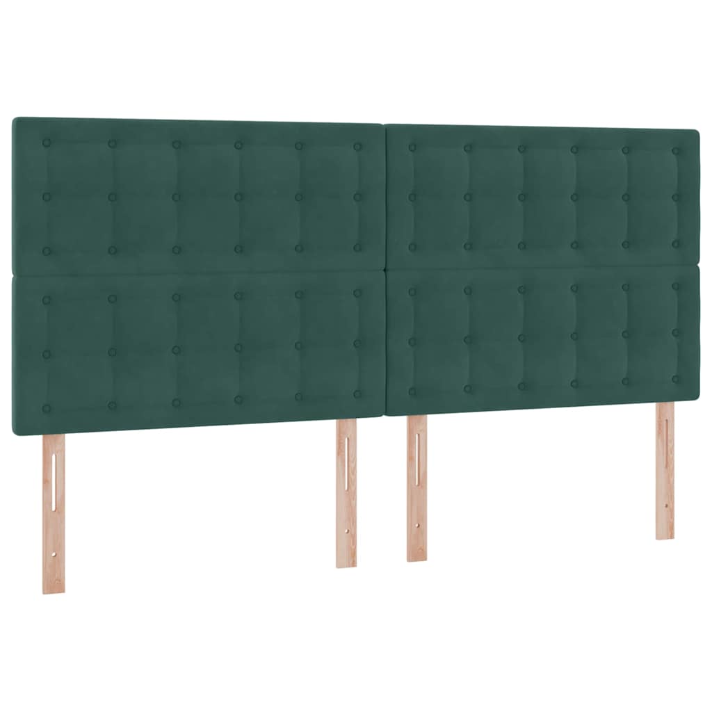 Krevet s prostorom za pohranu s LED-om Tamnozelena 200 x 200 cm