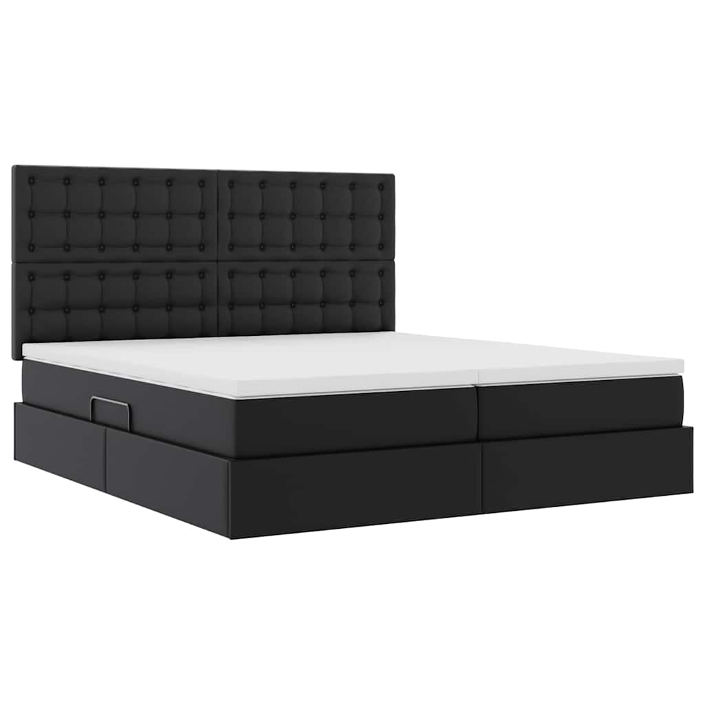 Krevet s prostorom za pohranu s LED-om Crna 180 x 200 cm