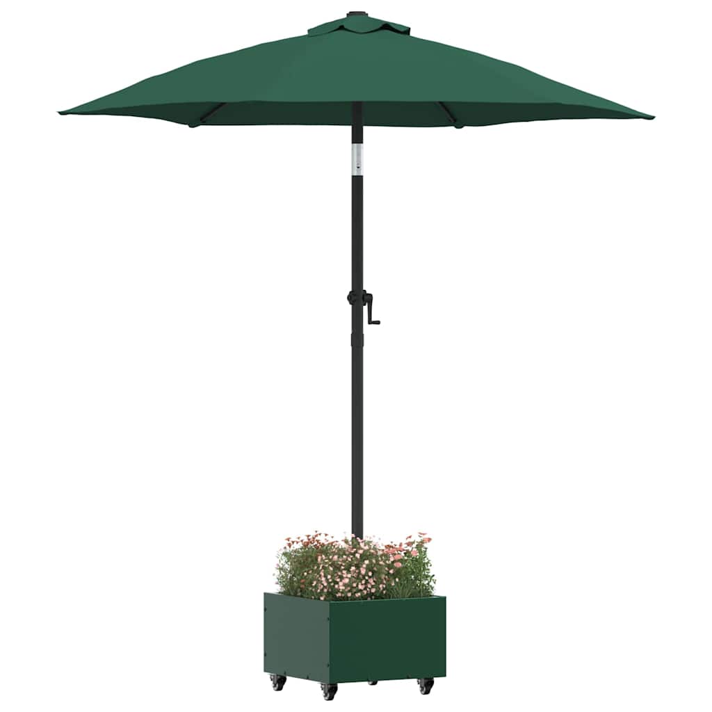 Baza za suncobran Zelena 45 x 45 x 45 cm Čelik