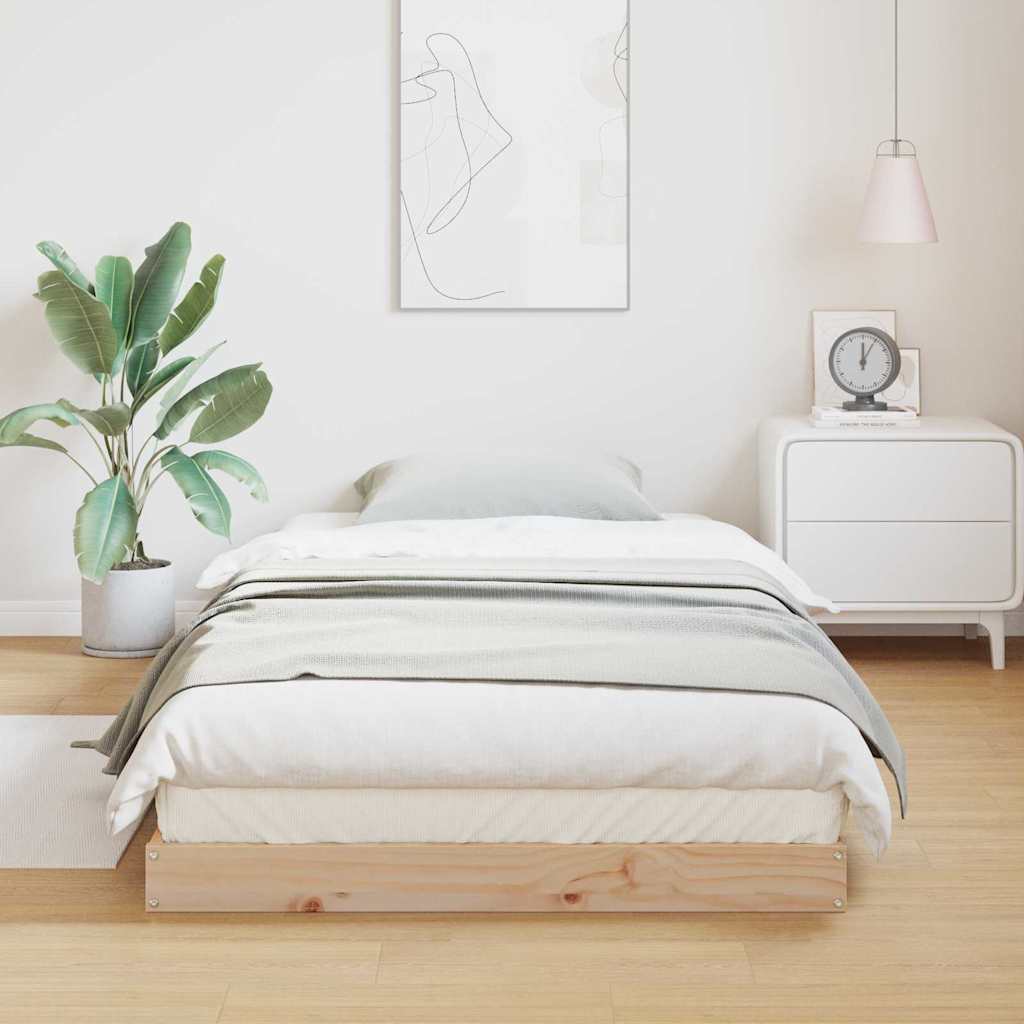 Krevet s daskama Prirodna 90 x 220 cm Čvrsto borovo drvo