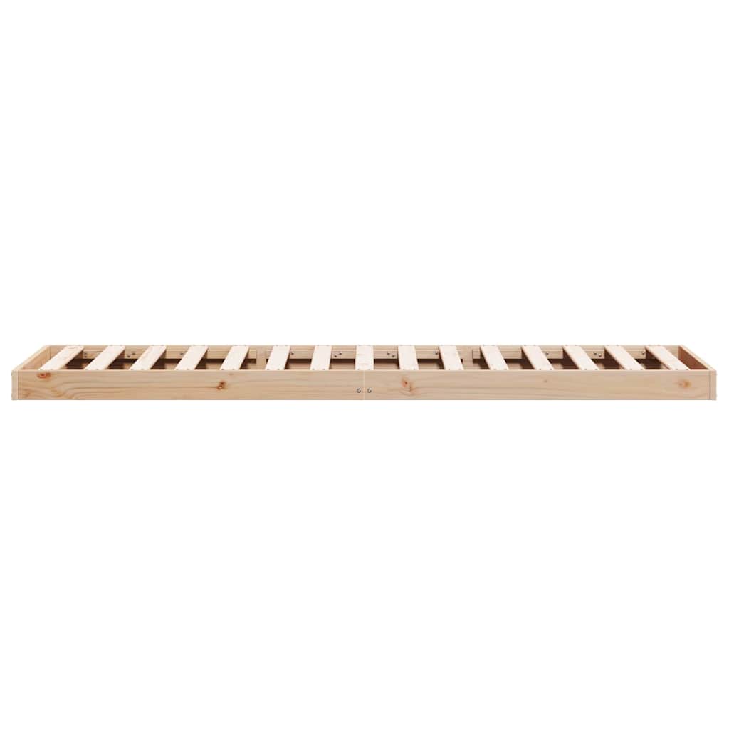 Krevet s daskama Prirodna 90 x 220 cm Čvrsto borovo drvo