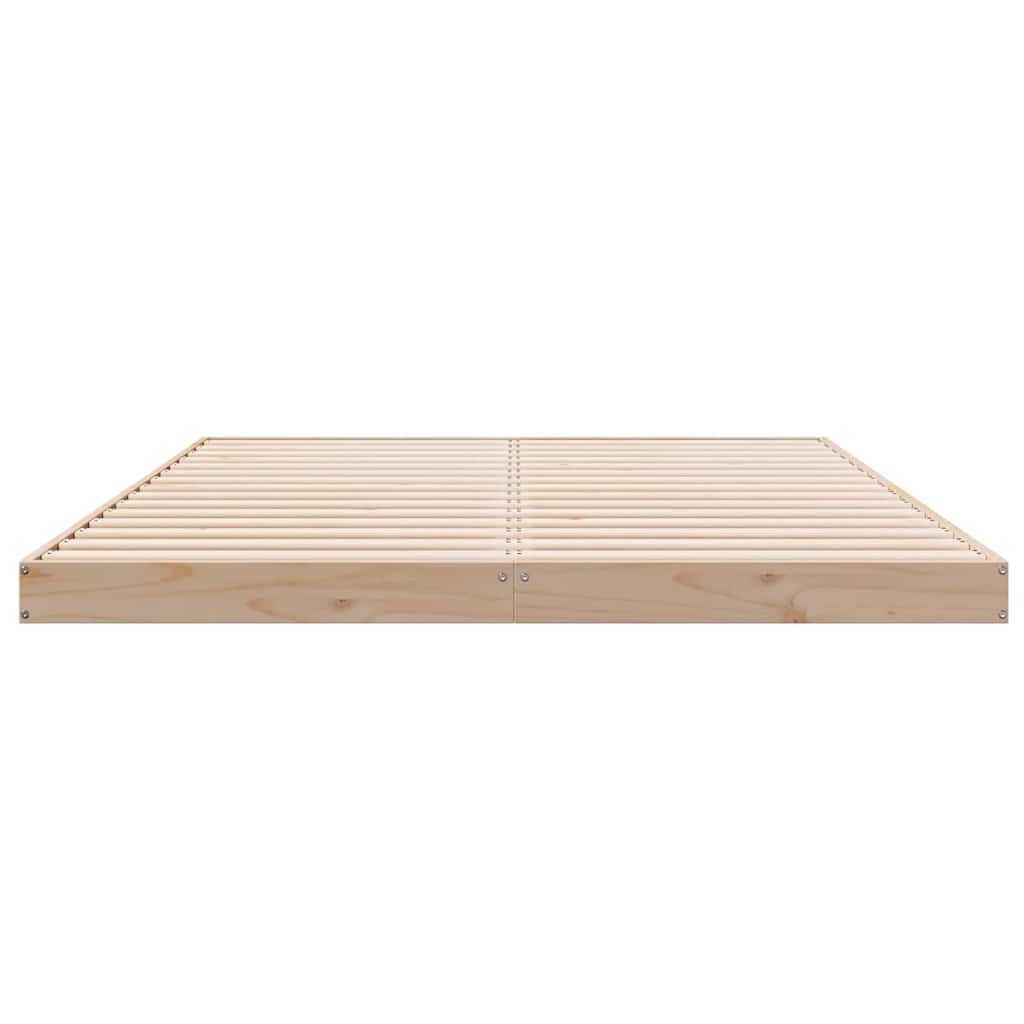 Krevet s daskama Prirodna 140 x 220 cm Čvrsto borovo drvo